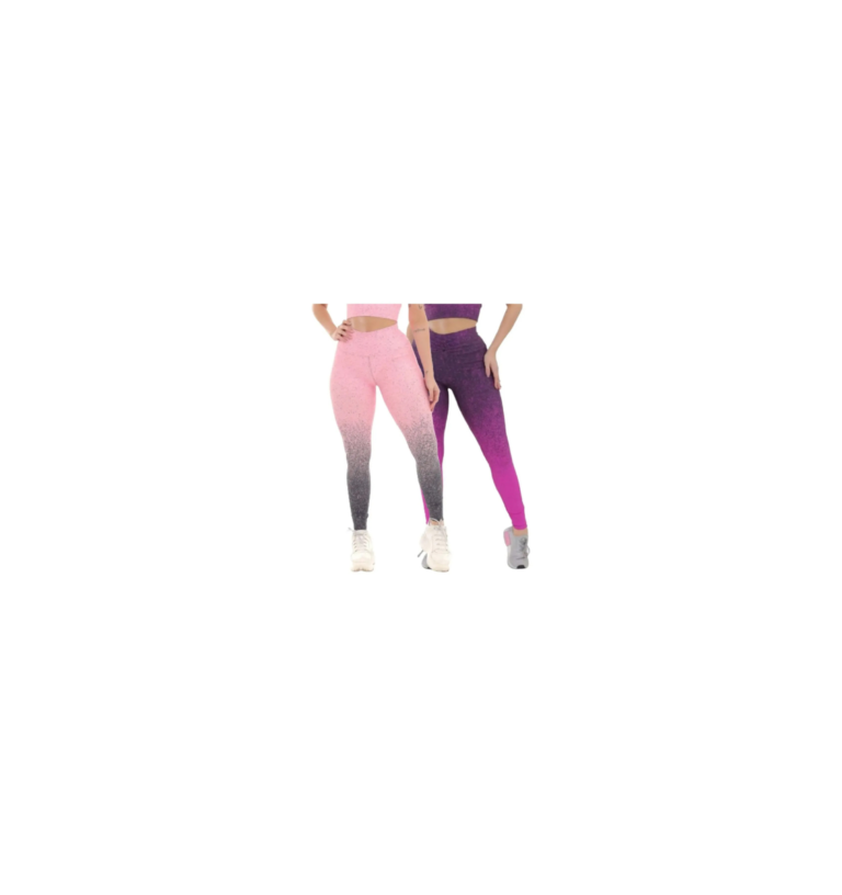 Kit 2 Calças Legging Feminina Degradê Academia E Caminhada